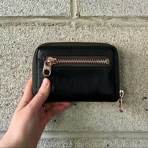 MZ Wallace green leather wallet | rose gold 🌲